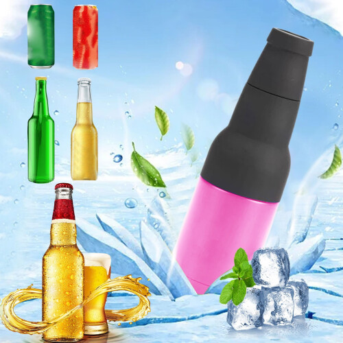 Μονωτικό μπουκάλι Frosty Holder από ανοξείδωτο ατσάλι με διπλό τοίχωμα, λεπτό ψυγείο 1
