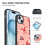 Feliz Natal! Capa para celular compatível com iPhone 15, capa protetora à prova de choque com PC + TPU para câmera dupla, compatível com iPhone 4