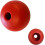 2 Stück Krawattenperlen, rot, 1 1/4" 1/4" Seil 1