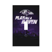Panneau mural avec interrupteur simple, double ou à tirette, en cuir, style romain, pour éclairage Ravens Switching Lights.