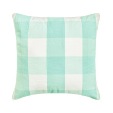 HomeCentric Aqua & Elfenbenshvide Pudebetræk20x20 tommer (50x50 cm) Bomuldsternede Pudebetræk Pakke med 2 - Aqua Plaid