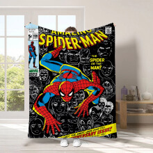 Spider-Man 3D anti-pilling flanellen deken, comfortabel, zacht, lichtgewicht. Warme deken voor binnen- en buitensporten. Deken voor alle seizoenen.