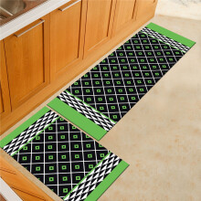 Boho-Küchenläufer, rutschfeste, wasserdichte Bodenmatte, geometrisches abstraktes Design, abwischbar für den Spülbeckenbereich, kompatibel mit
