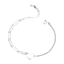 Schlichtes Partnerarmband mit einzigartigem, künstlerischem Herzform-Design – modisches Armband für den Alltag