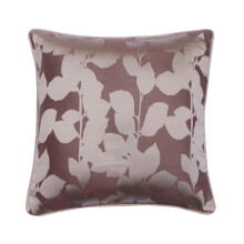 Kussensloop met rits, paars, 60x60 cm (24"x24"), jacquard sierkussen met bloemenprint voor op de bank, eigentijdse stijl met bloemenmotief - Eternal