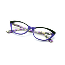 Occhiali da lettura da donna a occhi di gatto, sottili, eleganti, vintage, in acetato - Occhiali da lettura bicolore con punta appuntita