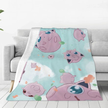 J-Igglypuff deken voor mannen en vrouwen, superzachte pluizige washand, knusse warme reisdeken voor op de bank of in bed, cadeau voor alle seizoenen
