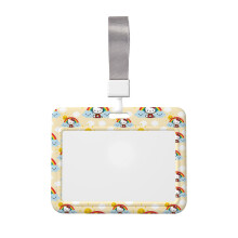 Estuche para tarjeta de identificación de Hello Kitty (horizontal): ecológico, ligero y elegante, con cordón desmontable, 10 cm x 7,5 cm,