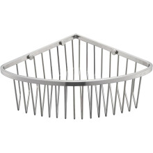 Panier de douche d'angle - Étagère/organisateur de douche en acier inoxydable pour le rangement - Support mural d'angle robuste - Argent