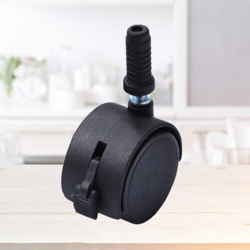 Conjunto de 4 rodízios reforçados Zonh para estrutura de cama, giro de 360 graus, 2 polegadas, pretos. 2