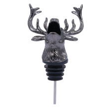 Lot de 3 bouchons décoratifs en forme de tête de cerf pour bouteille de vin rouge, résistants, pour le vin de Noël.