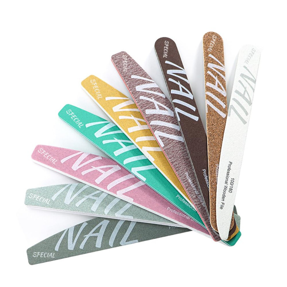 Professional Nail Files Set 9pcs Dual Grit 1004000 Emery Boards for Acrylic and Natural Nails