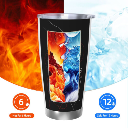 The Vampire Diaries 20oz Tumbler, Κούπα ταξιδιού καφέ από ανοξείδωτο ατσάλι με μόνωση κενού, 1