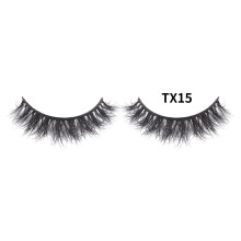 Nvzi -b 1 Pairs Wispy Mink Lashes Fluffy Eye Lashes Natural Look Volume Fake Eyelashes，TX15