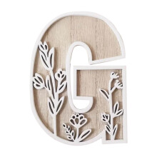 Wood Flower Decoration Carved Letter Crafts Decoration Home Kitchen Wedding Wall Decoration Pendant
