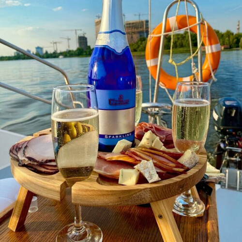 Fankiway Ξύλινο Φορητό Τραπεζαρία Casual Snack Table Τραπεζαρία με Ξηρούς Καρπούς Snack Fruit Rack