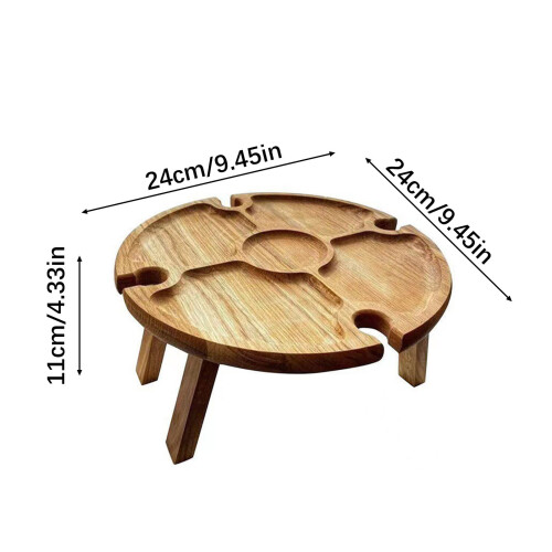 Fankiway Ξύλινο Φορητό Τραπεζαρία Casual Snack Table Τραπεζαρία με Ξηρούς Καρπούς Snack Fruit Rack 2