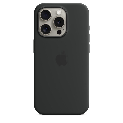 Συμβατή με iPhone15 Θήκη τηλεφώνου υγρής σιλικόνης με MagSafe Soft-touch 6.1" σε μαύρο χρώμα 2