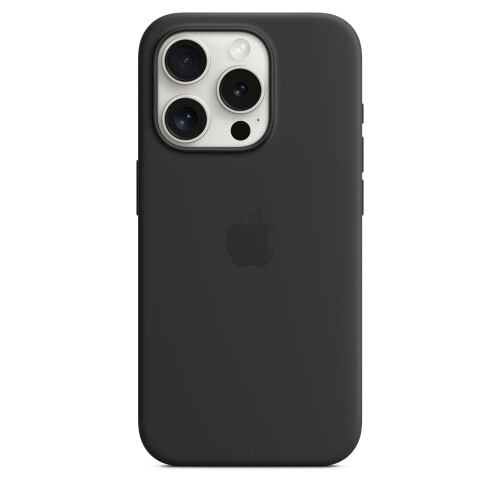 Συμβατή με iPhone15 Θήκη τηλεφώνου υγρής σιλικόνης με MagSafe Soft-touch 6.1" σε μαύρο χρώμα 1