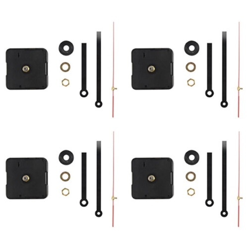 5X Quartz Urværksmekanisme DIY Reparationsdele Sort + Visere