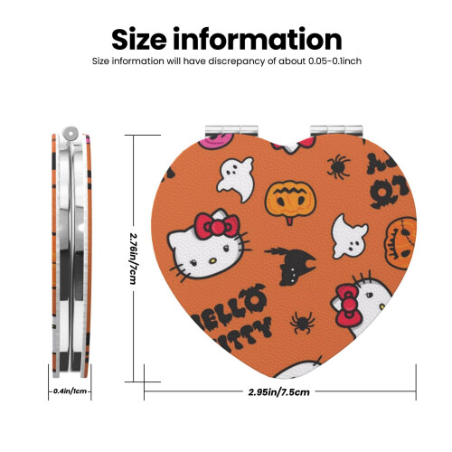 Καθρέφτης τσέπης Hello Kitty, φορητός μεγεθυντικός συμπαγής καθρέφτης μακιγιάζ 2
