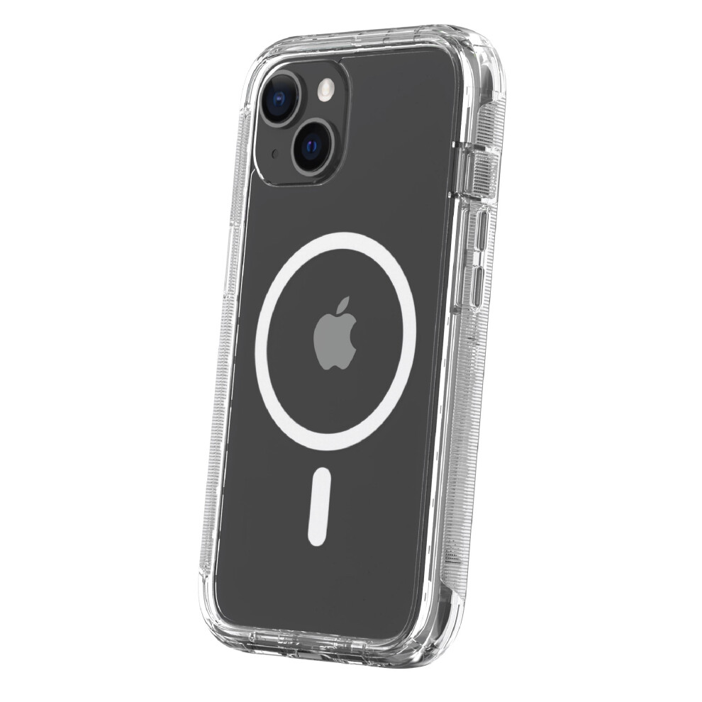 Magsafe Compatible Rugged Phone Case For Compatible With Iphone 15 - Clear 9464372799831