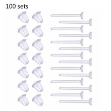 100 kits de boucles d'oreilles transparentes, apprĂŞts et attaches invisibles