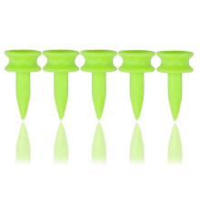 Golftees 0,86 inch, 100 stuks, plastic, kasteelvormig, klein (groen)