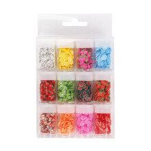 36 Boxes 3D Nail Art Slices Assorted Fruit Polymer Clay Decorations for DIY Manicure