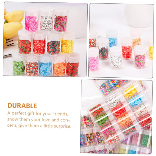 36 Boxes 3D Nail Art Slices Assorted Fruit Polymer Clay Decorations for DIY Manicure 2