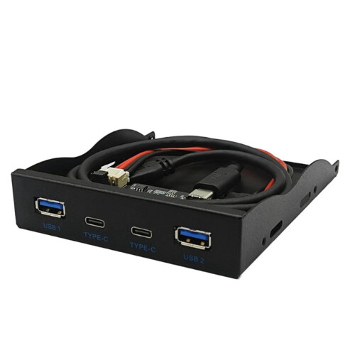 Θήκη μονάδας δισκέτας USB3.2GEN2TYPE-C Θήκη μονάδας δισκέτας Πάνελ 10Gbps 3.5In HUBΘύρα 19PIN σε C