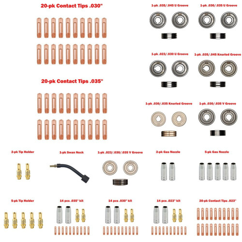 Spidsholder, diffuserdyse, dele passer til Titanium Mig140, 170Unlimited200Welder 1