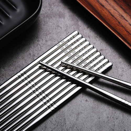 Yonrjhukm1Pairs Ανοξείδωτα Chopsticks Επαναχρησιμοποιήσιμα Πολύχρωμα Ελαφριά 304Μεταλλικά 2