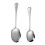 2Pcs Stainless Steel Food Serving Spoons Practical Self-service Scoops (Silver) 4
