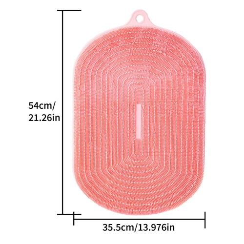 Silicone Bath Massage Pad with Suction Cups, Wall Mounted Back Scrubber for Hands Exfoliation 1