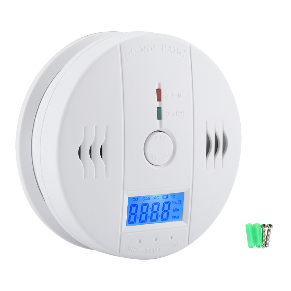 Lcd Display Carbon Monoxide Detectors, Battery Powered High Accuracy And Reliability Sensitive Co Sensor Sound Warning Ul Standards Real-Time Data 9138057063066