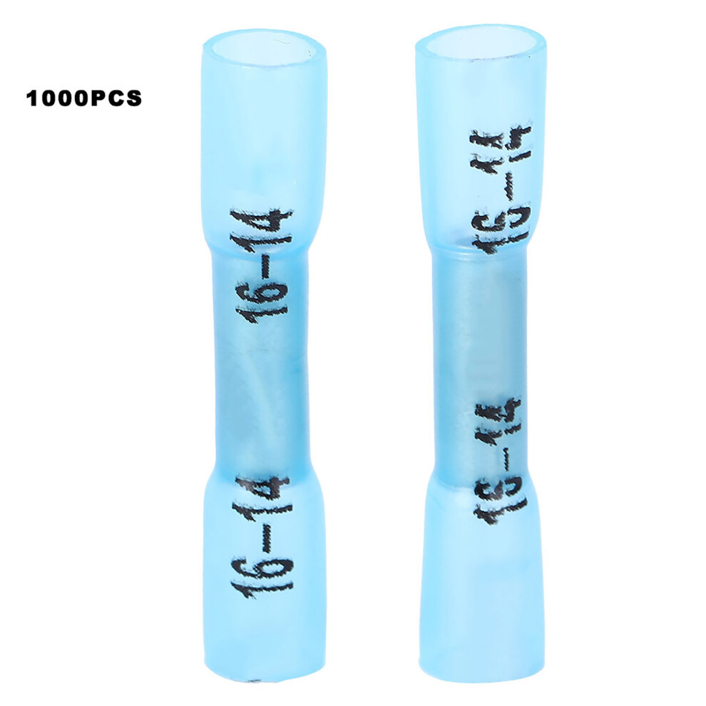 Waterproof Heat Shrink Connectors, Corrosion Resistance Adhesive Lined Butt Splices 16-14 Awg Full Insulated Electrical Wire Connectors With Seamless 9138057084078