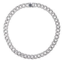 Hip-hop Style Cuban Link Anklet With Iced Out Rhinestones, Shine Like Diamonds Jewelry For Men Women, Unisex Ankle Bracelet Luxury Design Nickel-free