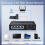 Switch Ethernet 2.5G com 4 portas e capacidade de 2500 Mbps 5