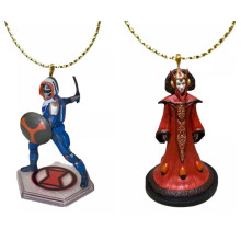 Figurină decorativă din PVC Marvel Taskmaster și Padmé Amidala, pandantiv de 3” - nou