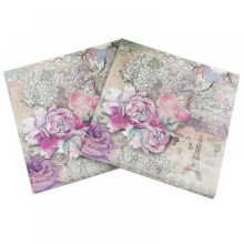 Wegwerp papieren servetten, lunchservetten met bloemenprint voor bruiloftsdiner, 20 stuks, 2-laags, 33 x 33 cm