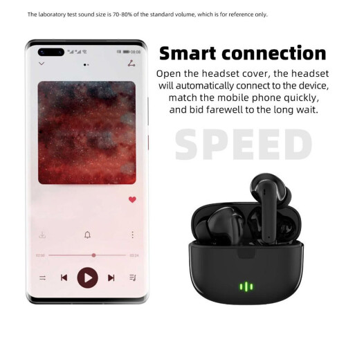Ασύρματα ακουστικά Quinlirra Bluetooth Headset 5.2High Headset με μισή ακουστική ασπίδα για μπάσα, 2