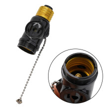 Adaptateur de douille pour ampoule LED E26 avec interrupteur et prise secteur, noir.