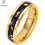 Δαχτυλίδι Tioneer Galaxy Style Tungsten Carbide με ένθετο Opal & φύλλο χρυσού σε βέρα 8mm ή 6mm για 1