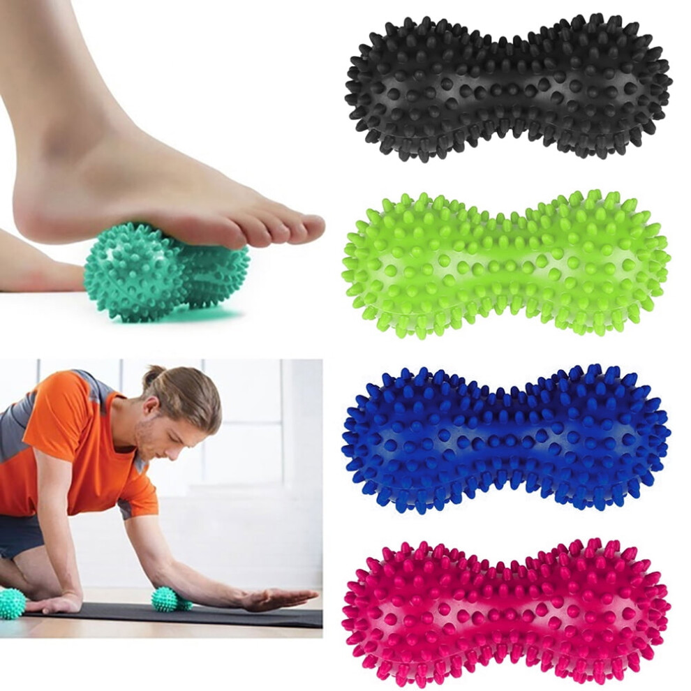 Walbest Peanut Shaped Massage Ball, PVC Body Hand Foot Massager for Physical Therapy - Plantar Fasciitis, Yoga, Crossfit, Trigger Point, Acupoint