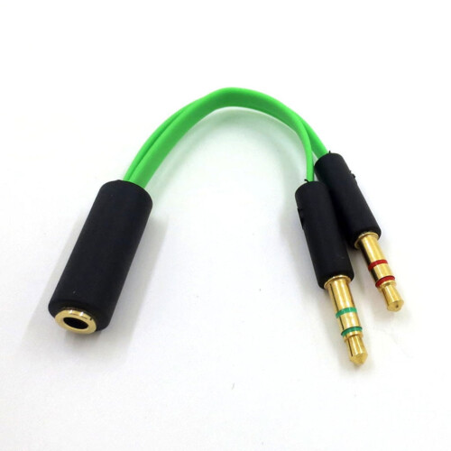 HOTYA Earphone Audio Cable Headphone Adapter Splitter Headset Microphone for compatible with Razer Computers 2