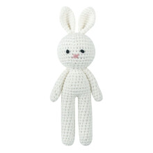 TINYSOME Häkelpuppe, Hasenspielzeug für Babys, erstes Kuscheltier, beruhigendes Spielzeug für Neugeborene