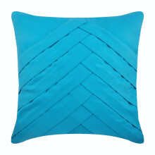 Tyynynpäällinen 20x20 tuumaa (50x50cm) turkoosinsininen, mokkanahkainen heittotyynynpäällinen, käsintehty yksivärinen – Ei rajoja, ei viivoja