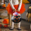 Κουβάς κολοκύθας για το Halloween με λαβές και φως, καλάθι με γλυκά, κουβάδες για σνακ, 5