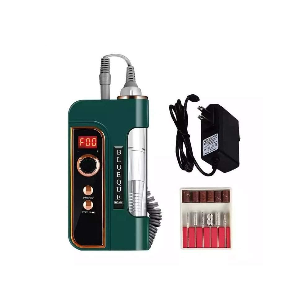 Cordless Nail Drill 35000 RPM with Display for Acrylic and Gel Nails, Rechargeable Electric Nail File